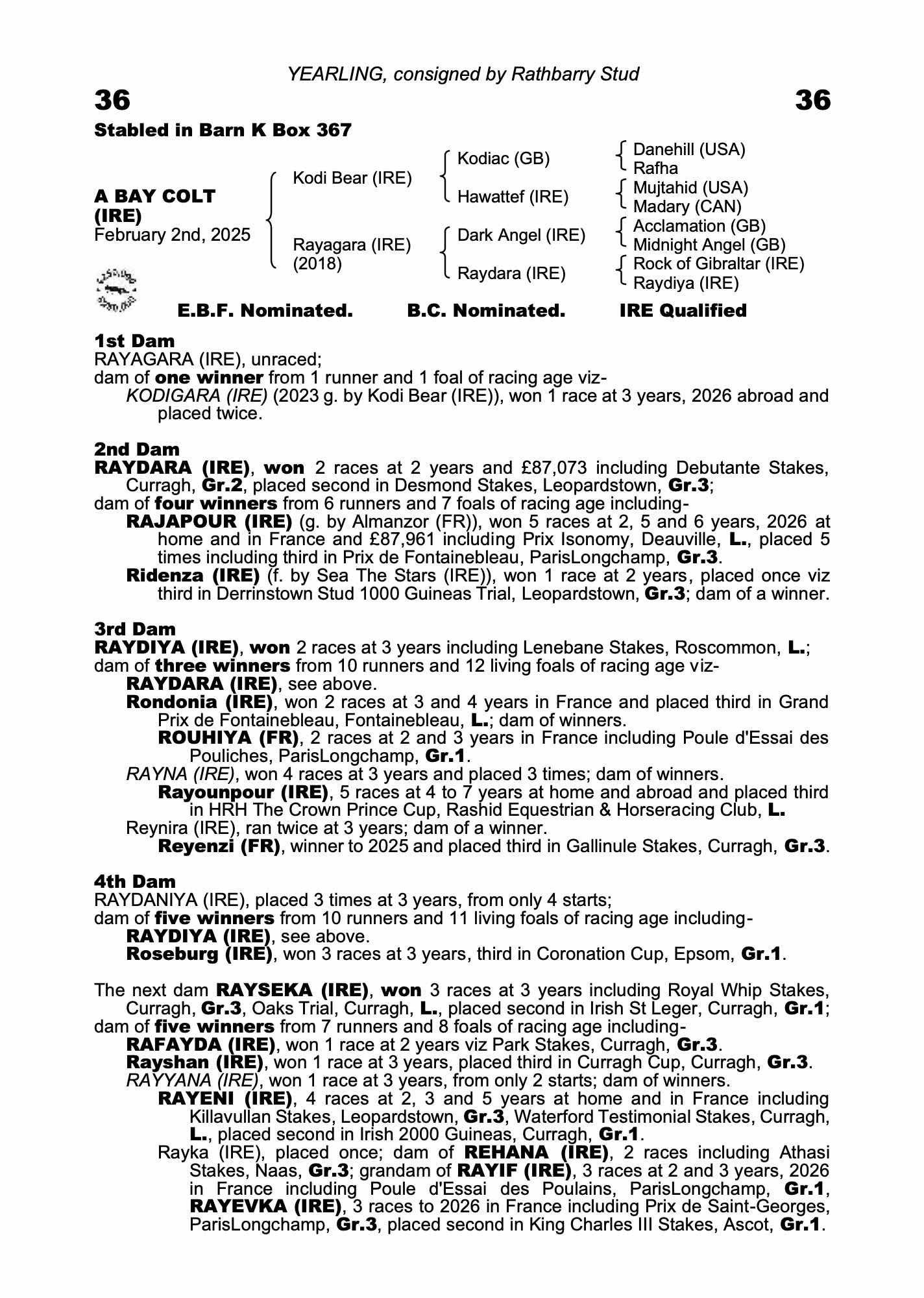 Katalogside for lot 36